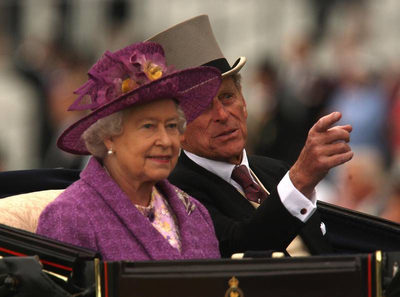 ASCOT, UNITED KINGDOM - JUNE 18:  HRH Queen Elizabeth II and Prince Philip, Duke of Edinburgh arrive at Ascot Racecourse on June 18, 2008, in Ascot, England. Today is the second day of The Royal Meeting which is one of the social and racing highlights of the summer.  (Photo by Julian Herbert/Getty Images)