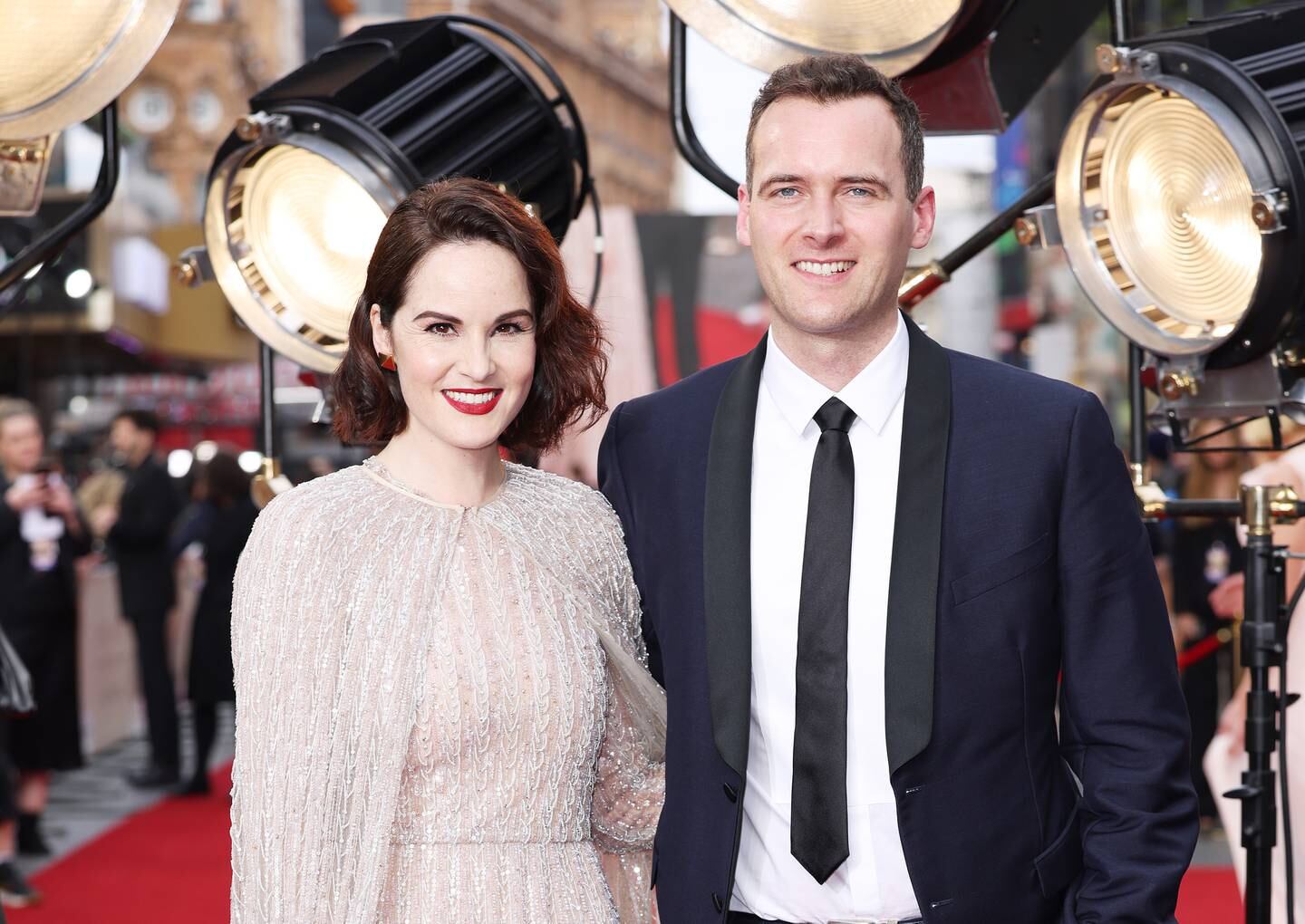 Michelle Dockery and Jasper Waller-Bridge have been dating since 2019. Getty Images