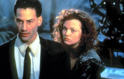 Editorial use only. No book cover usage.Mandatory Credit: Photo by Moviestore/REX/Shutterstock (1581922a)Johnny Mnemonic,  Keanu Reeves,  Dina MeyerFilm and Television