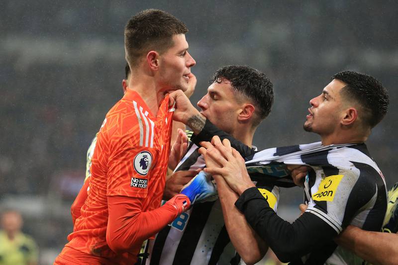 LEEDS UNITED RATINGS:  Islan Meslier 8: The French keeper was lucky to see Botman head wide as Newcastle wasted a number of chances, but generally saved everything thrown at him and commanded his area well. Annoyed Newcastle with his time-wasting late on. AFP

