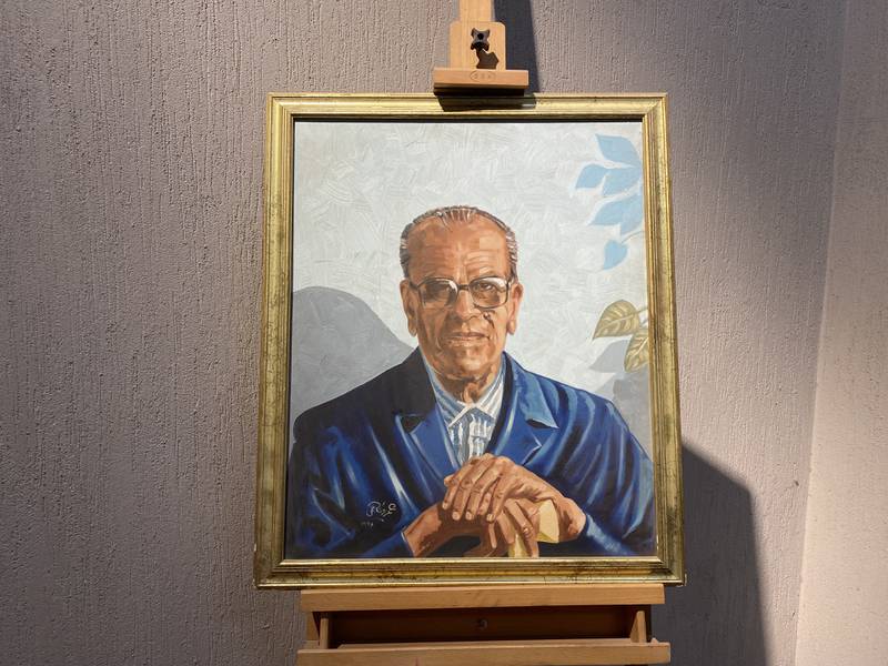 Portrait of Naguib Mahfouz. Nada El Sawy / The National