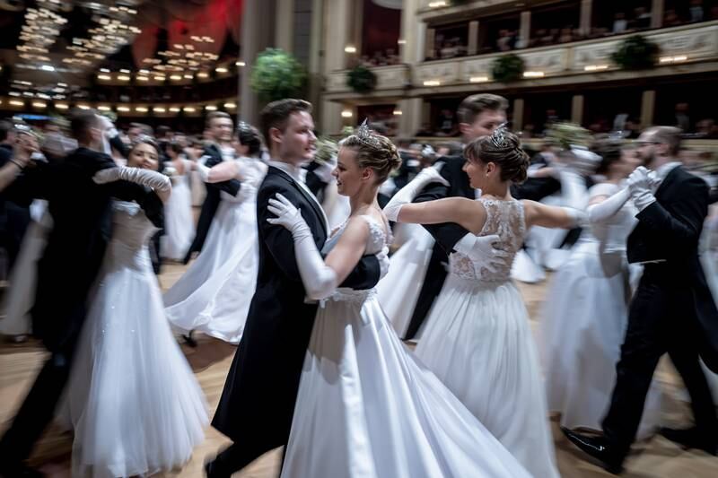 Debutants waltzing during the opening ceremony of the traditional 65th Vienna Opera Ball at the Vienna State Opera in Austria. EPA