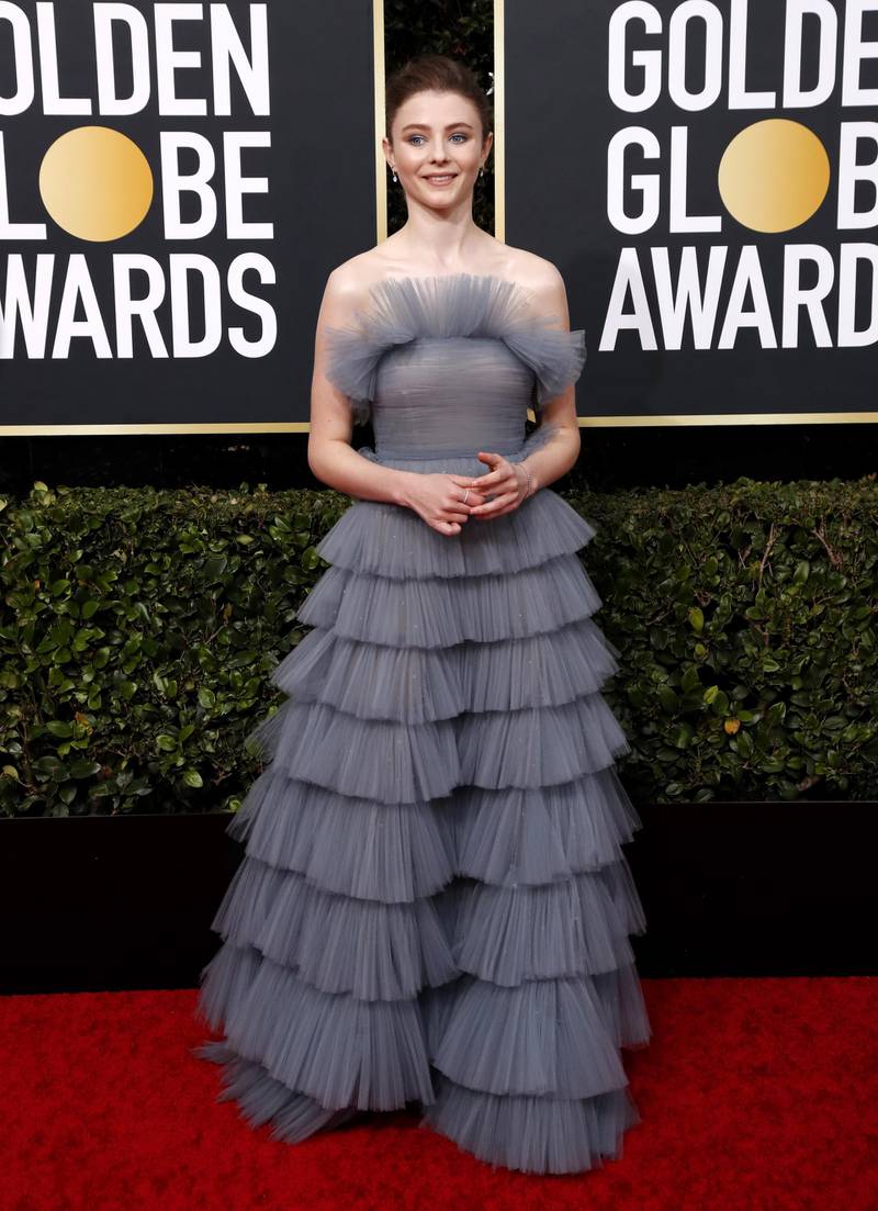 Thomasin McKenzie arrives for the 77th annual Golden Globe Awards ceremony at the Beverly Hilton Hotel.  EPA