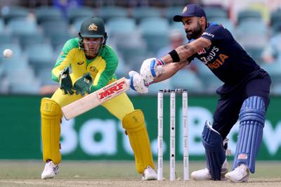 Virat Kohli scored a fifty against Australia in the third ODI. AFP