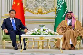Saudi Crown Prince Mohammed bin Salman welcomes Chinese President Xi Jinping in the capital Riyadh in December. AFP