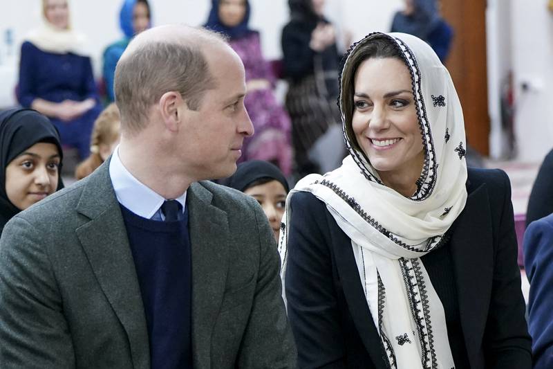 The Prince and Princess of Wales visit Hayes Muslim Centre on Thursday, to thank those involved in the aid effort and those who have raised funds for earthquake survivors in Turkey and Syria. Getty Images