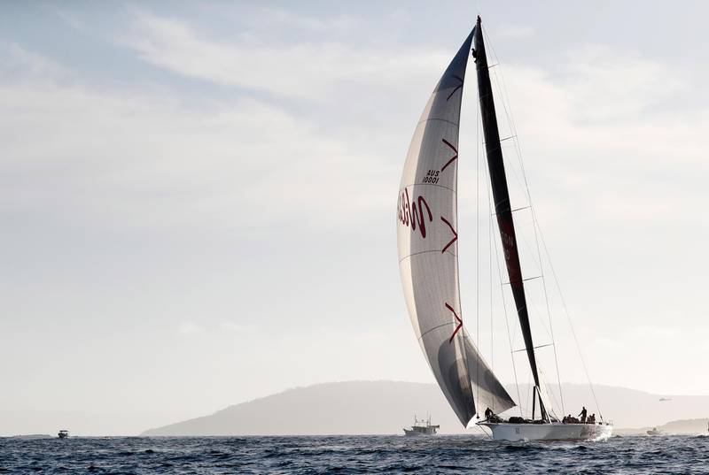 Will Oats XI enters the River Derwent on the last leg of the 74th annual Sydney to Hobart yacht race in Hobart, Australia. EPA