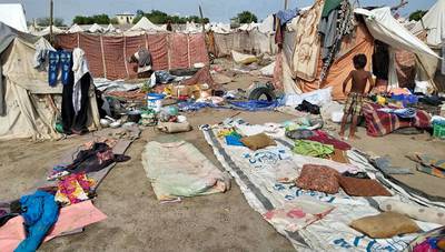 File photo: Rescuers said makeshift dwellings in Yemen's camps were at a heightened risk from flooding. WAM