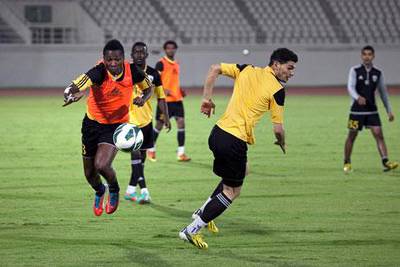 Al Ain striker Asamoah Gyan, of Ghana, was last season's top scorer with 31 goals in the league. Silvia Razgova / The National