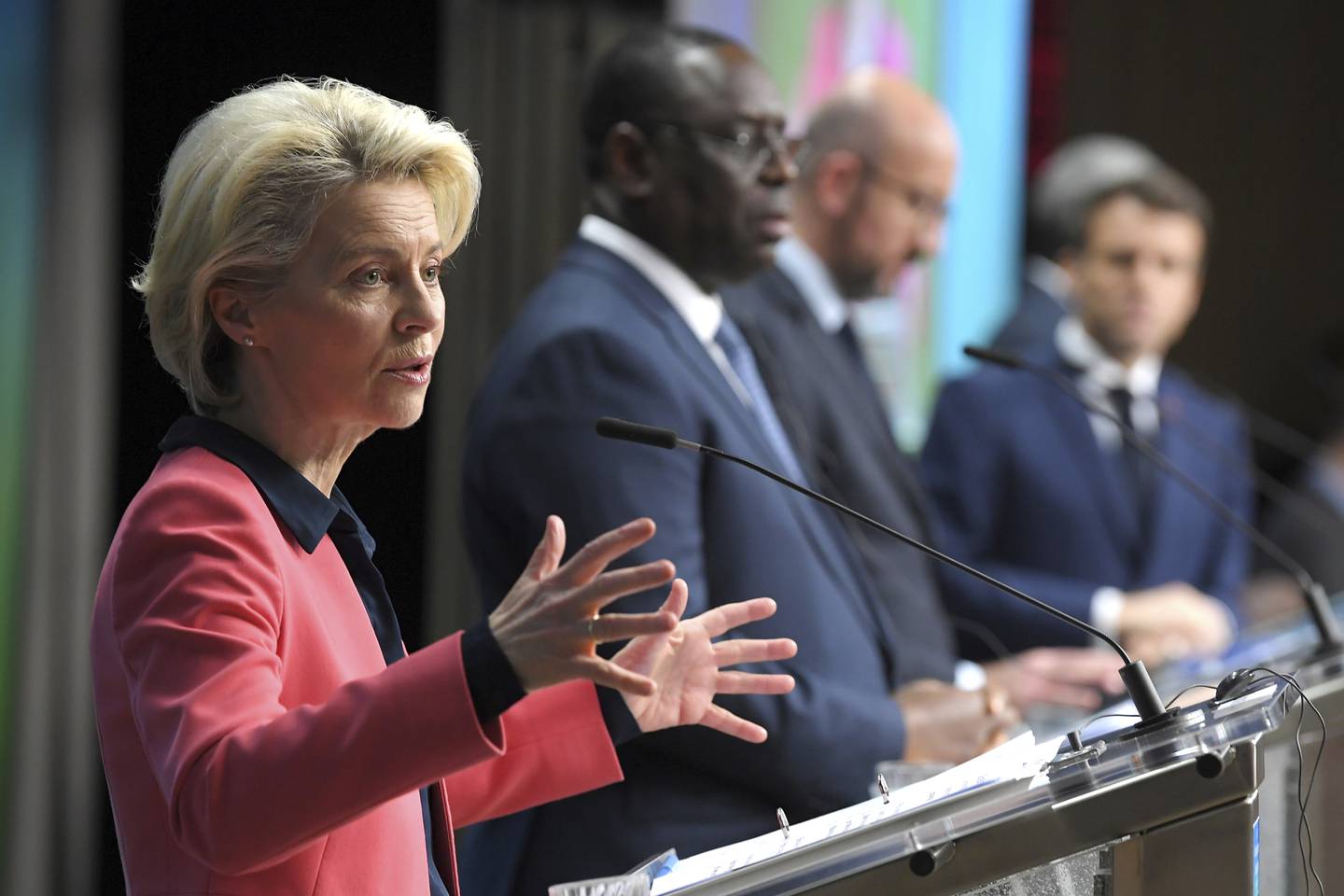 EU leaders on Thursday lauded the bloc's vaccine co-operation with Africa in the fight against Covid-19. AP