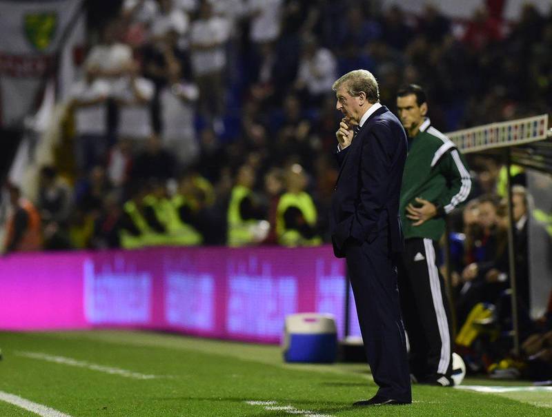 England coach Roy Hodgson gestures from the touchline. Pierre-Philippe Marcou / AFP