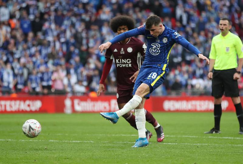 Mason Mount – 7. Prominent as Chelsea dominated possession early on, and showed some eye-catching, deft touches. Denied a leveller by Schmeichel’s brilliance. Reuters