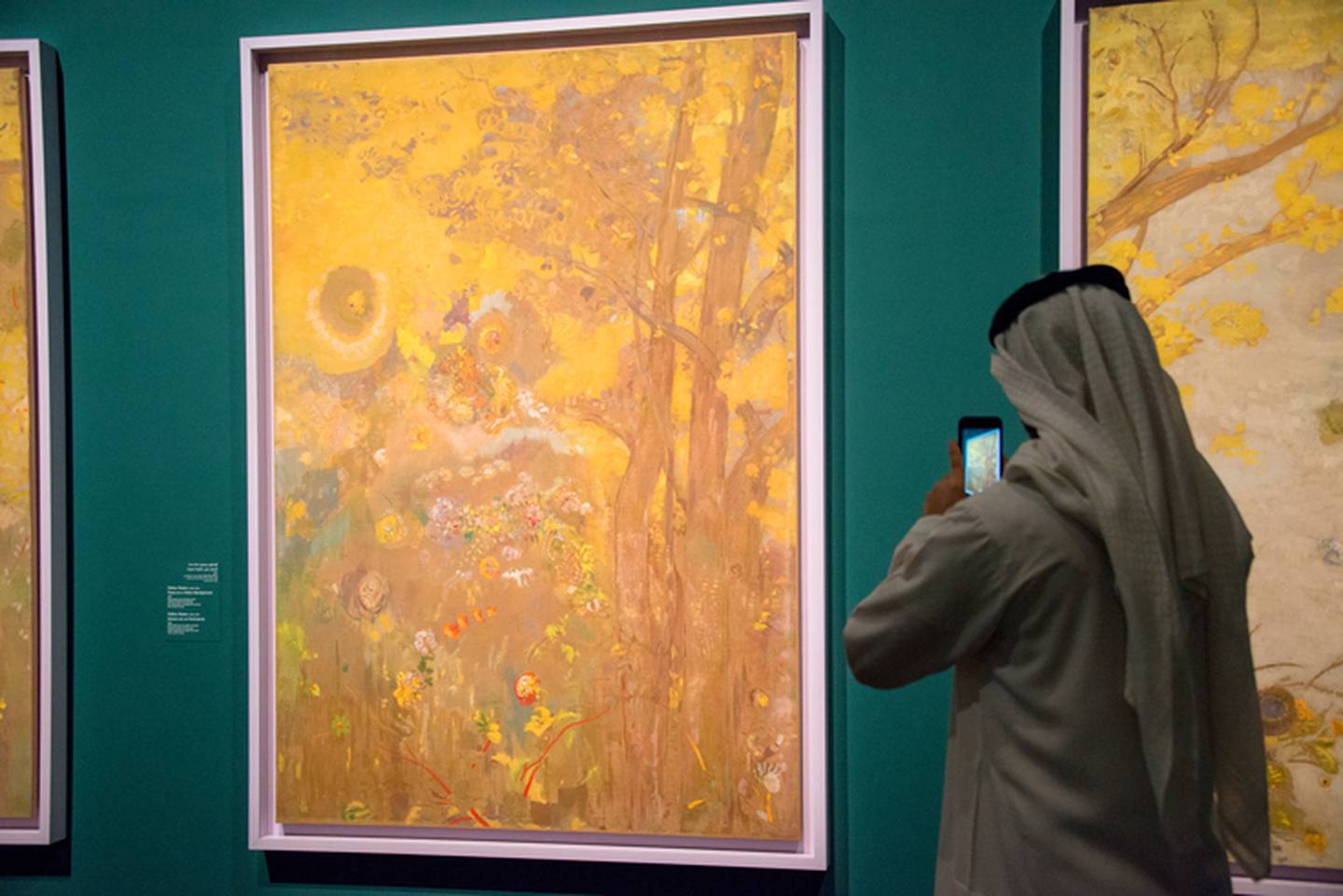 One of the panels in Odilon Redon's 1900-1901 decoration for the Baron de Domecy's dining room. Department of Culture and Tourism – Abu Dhabi 