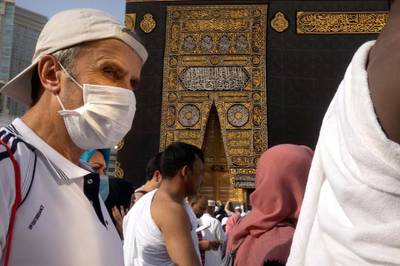 Few prayed around the Kaaba in Makkah on Thursday. AP Photo
