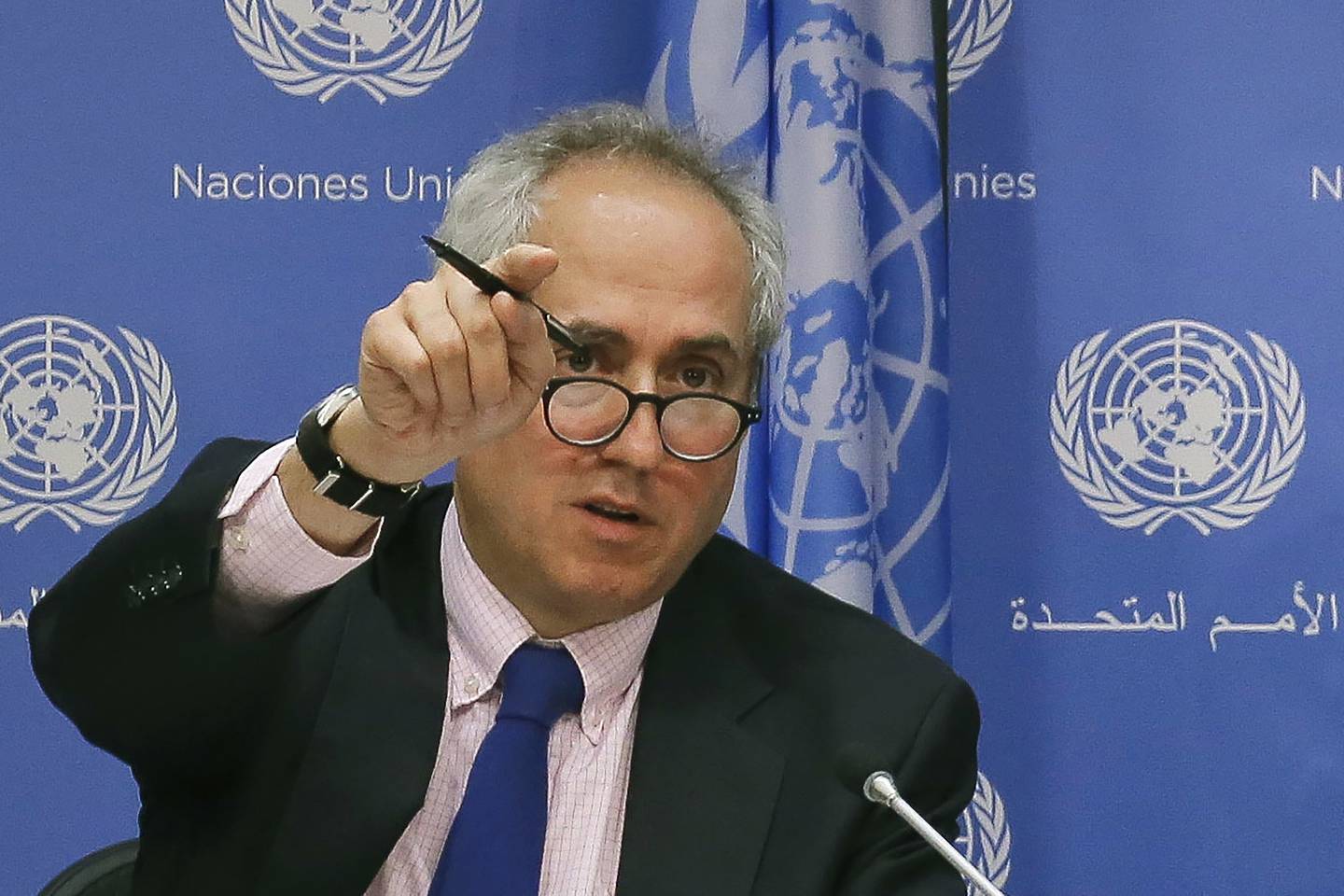 UN spokesman Stephane Dujarric said nothing could be solved until all leaders talk. AP