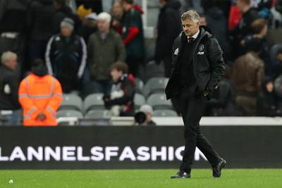 Ole Gunnar Solskjaer after Manchester United's defeat at Newcastle in October. Getty