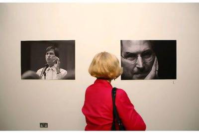 Photographs of Steve Jobs were on display last night at The Shelter in Dubai.