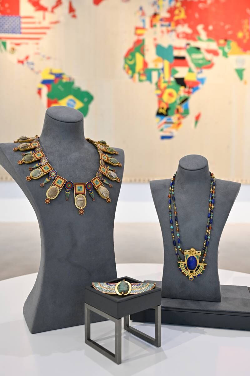 Renowned jewellery pieces from designers Louis Comfort Tiffany for Tiffany & Co and from Italian brand Castellani, inspired by ancient Egyptian culture, are unveiled in Dubai for the first time.