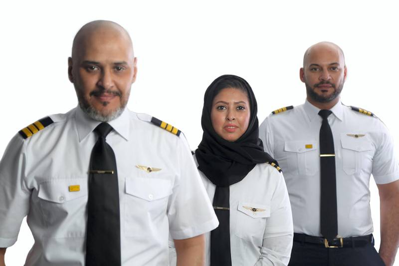 Yasmeen Al Maimani flies for Nesma Airlines and is the first commercial female pilot in Saudi Arabia. Courtesy Nesma Airlines