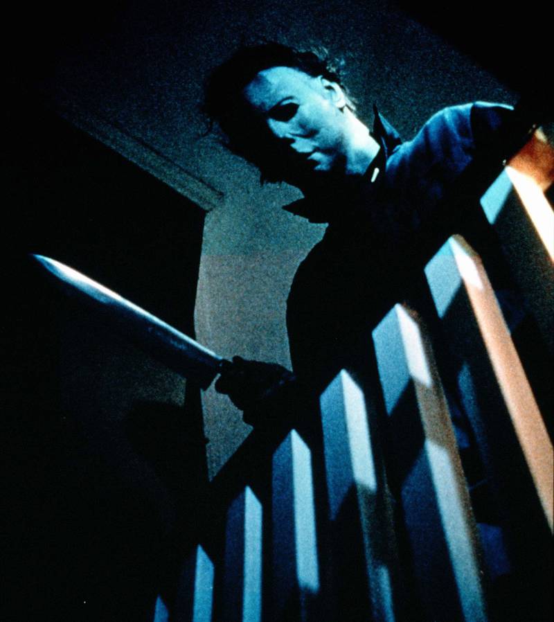Who can forget Michael Myers, masked up and knife held aloft in 'Halloween'? Photo: Compass International Pictures