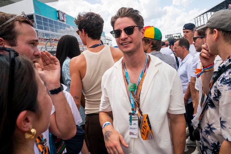 Electronic dance producer Kygo on the grid prior to the Formula One Grand Prix of Miami. EPA