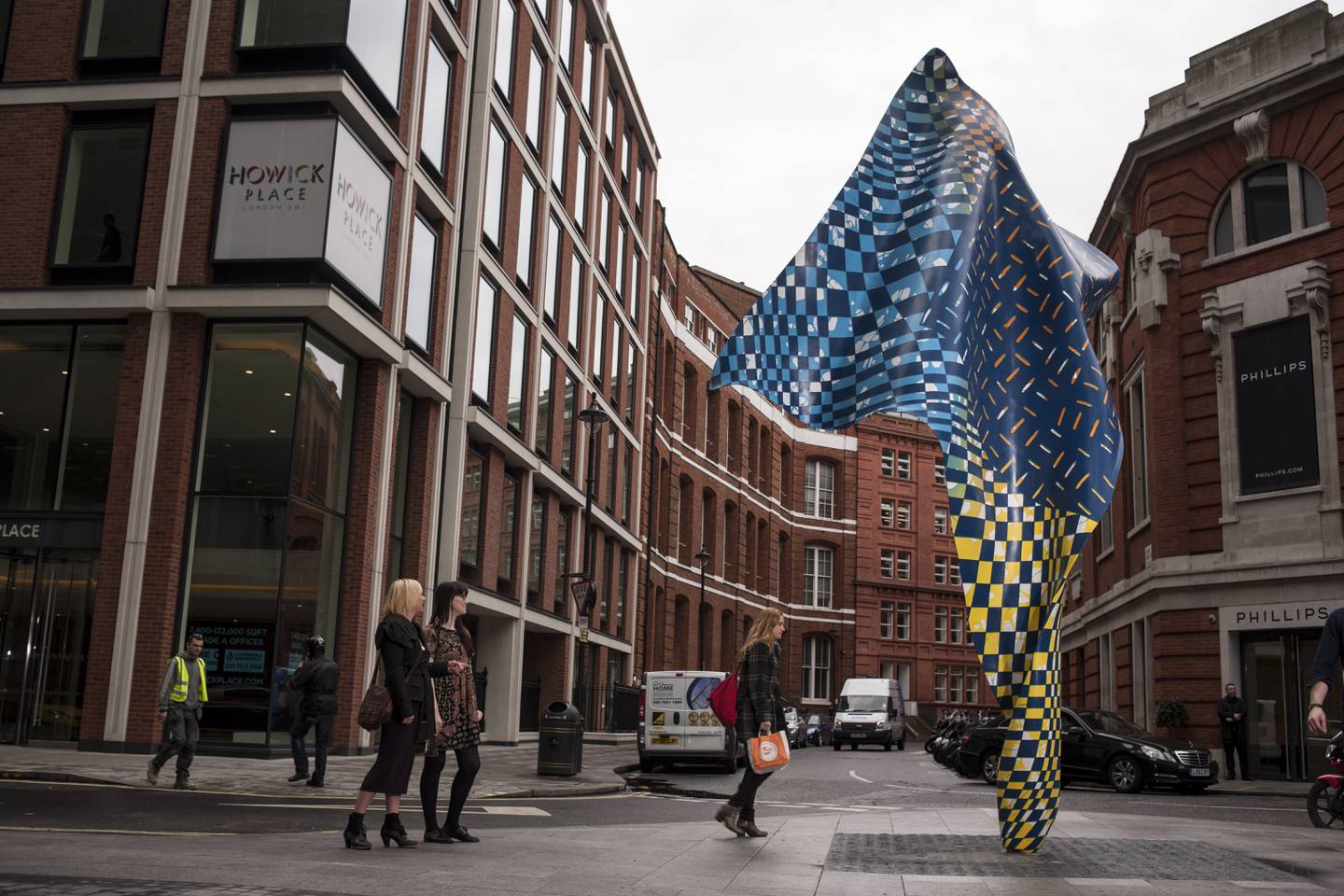 Yinka Shonibare's 'Wind Sculpture', 2014, installed in Westminster, London. Photo: Agenda Brown