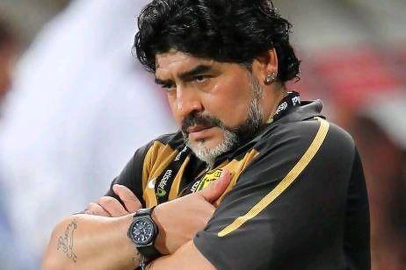 Diego Maradona during his spell at Al Wasl.
