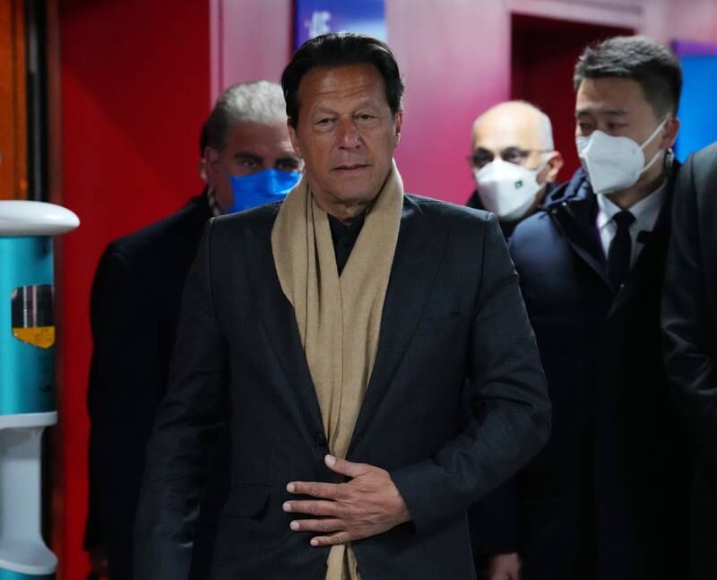 Pakistan Prime Minister Imran Khan at the opening ceremony. Getty