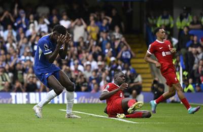Chelsea's Nicolas Jackson after missing a chance. Reuters