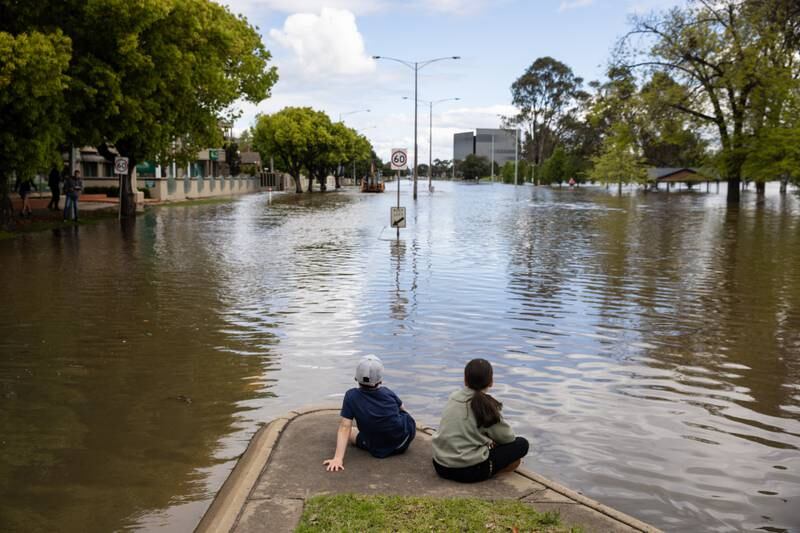 A flooded street in Shepparton, Victoria, Australia. EPA 