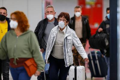 Tourists from Germany arrive at Palma de Mallorca Airport in Spain. Reuters