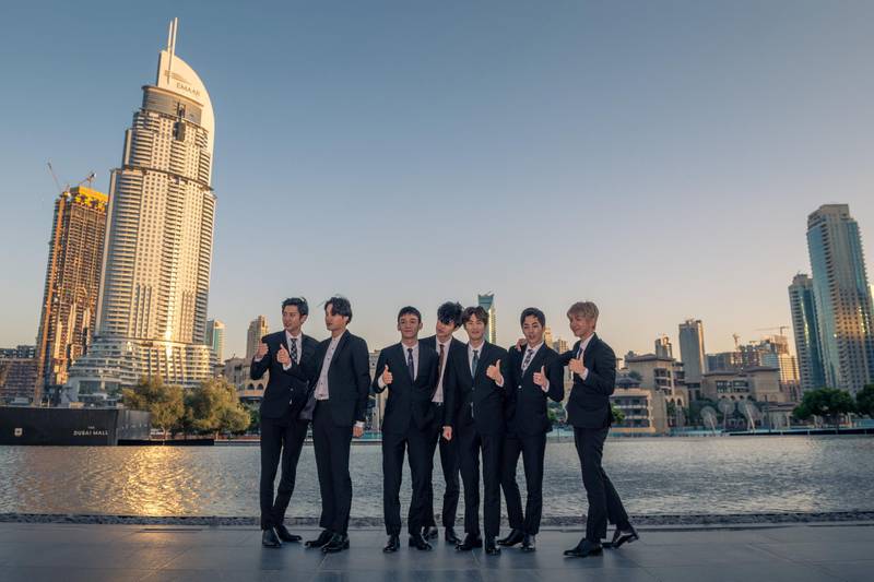 Exo were the first Korean act to have their song 'Power' featured into the Dubai Fountains' playlist and are one of Asia's biggest-selling music acts. Courtesy Dubai Tourism