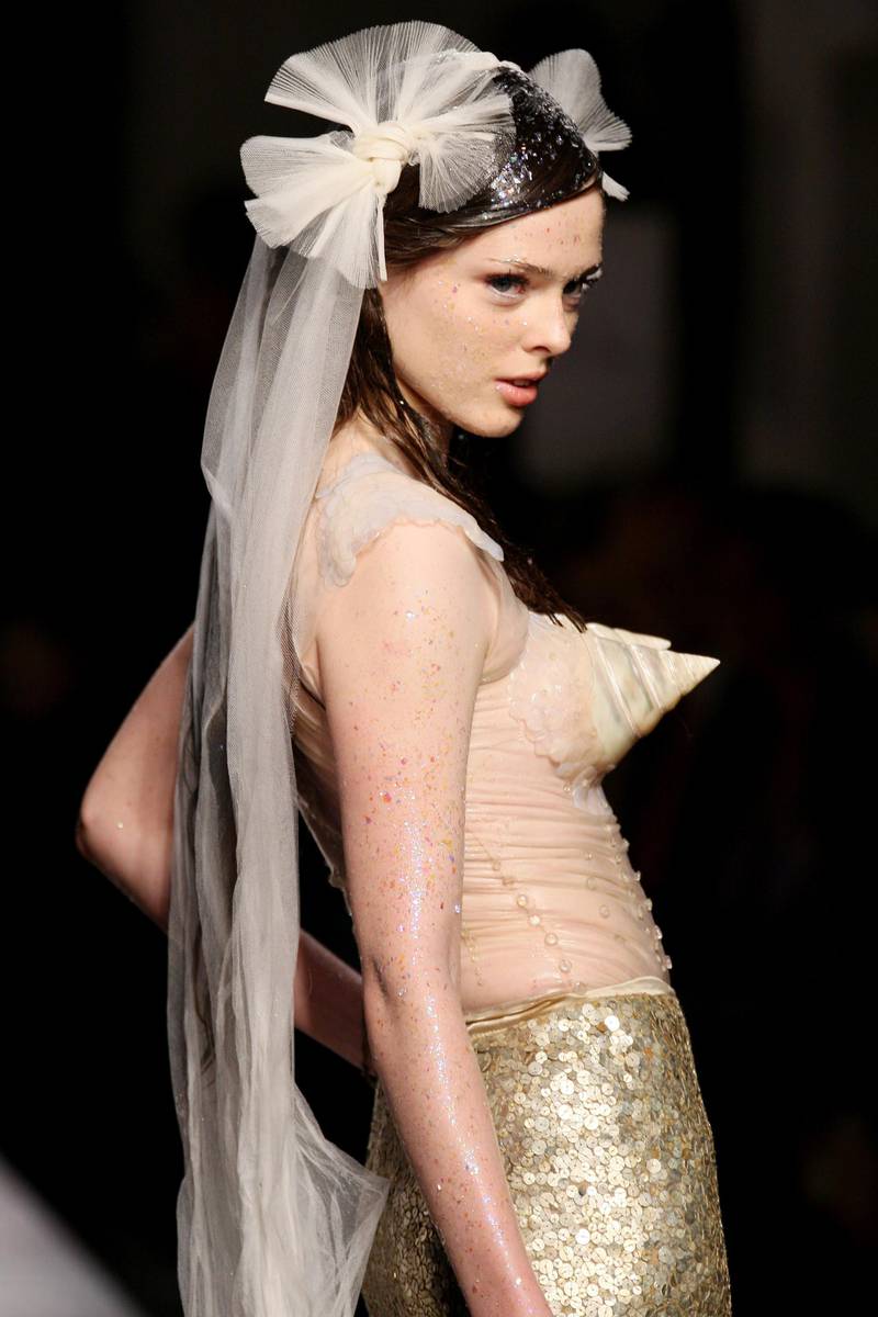 For Spring/Summer 2008 Haute Couture, Jean Paul Gaultier revisited his famous&nbsp;conical bra, first shown&nbsp;in 1984.&nbsp;&nbsp;AFP
