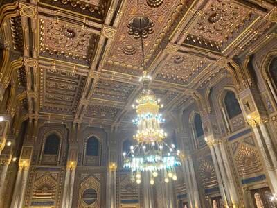 The ceiling of the throne room