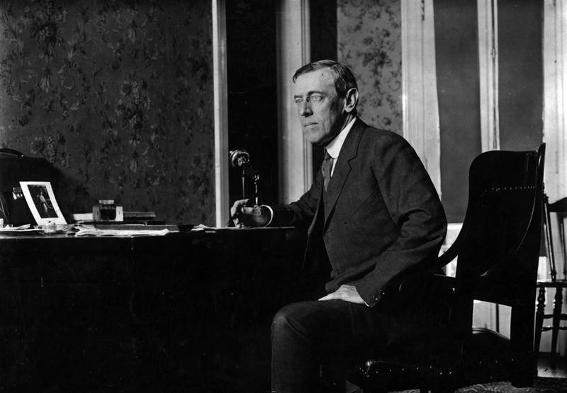 1919. Woodrow Wilson, the 28th US president was awarded 'for his role as founder of the League of Nations'. Getty Images