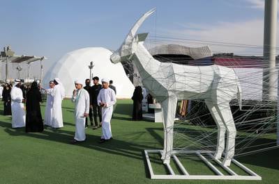 A model of an onyx – a UAE conservation success story – at the launch event