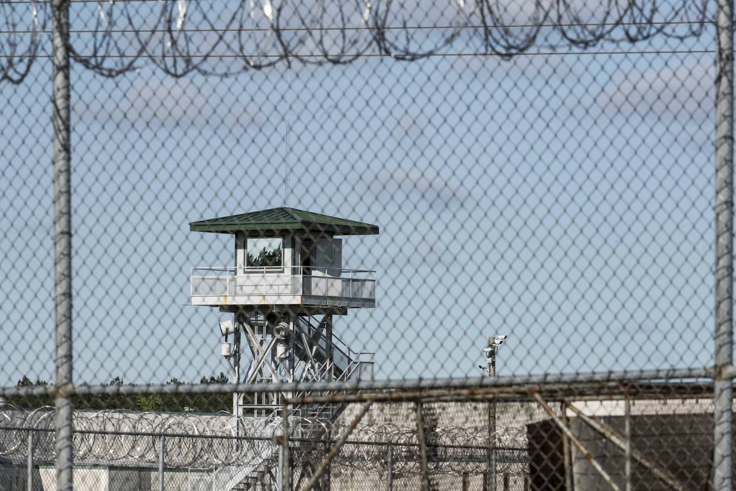A prison guard tower in the US. Alabama is working on finalising a protocol for using nitrogen hypoxia. AP