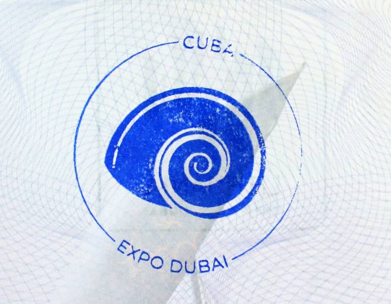 Passport stamp for the pavilion of Cuba.