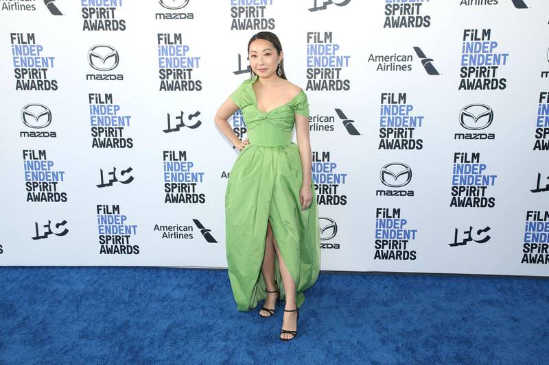 Lulu Wang in Prabal Gurung at the 35th Film Independent Spirit Awards in California on February 8, 2020. AFP