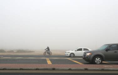 It will be foggy in some areas of the UAE this morning. Pawan Singh / The National