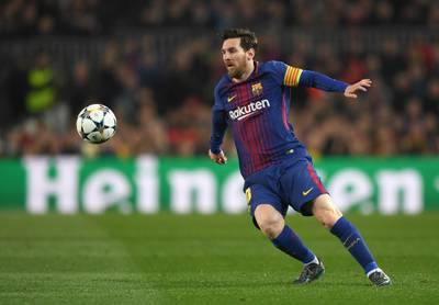 BARCELONA, SPAIN - MARCH 14:  Lionel Messi of Barcelona controls the ball during the UEFA Champions League Round of 16 Second Leg match FC Barcelona and Chelsea FC at Camp Nou on March 14, 2018 in Barcelona, Spain.  (Photo by Shaun Botterill/Getty Images)