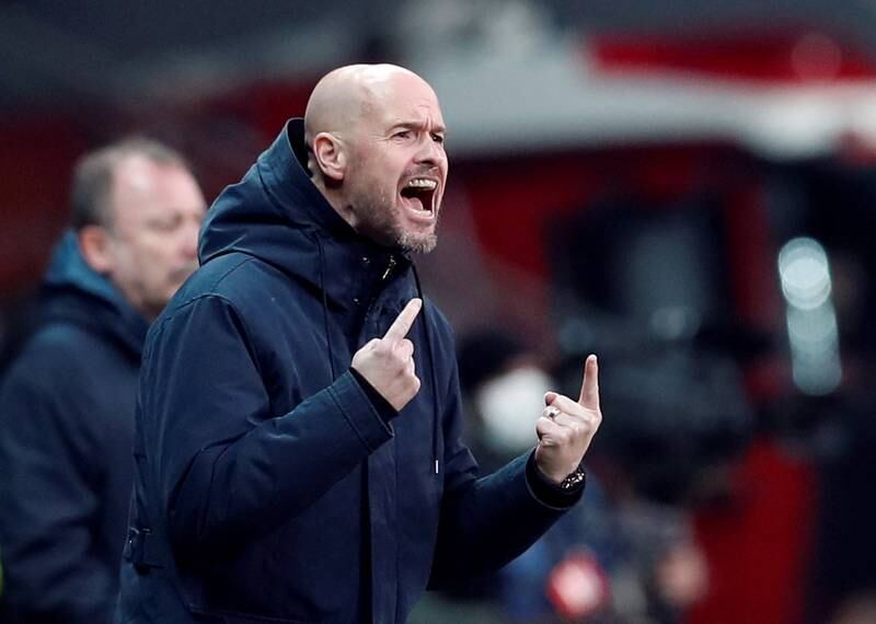Ajax head coach Erik ten Hag during the Champions League Group C clash with Besiktas. Reuters