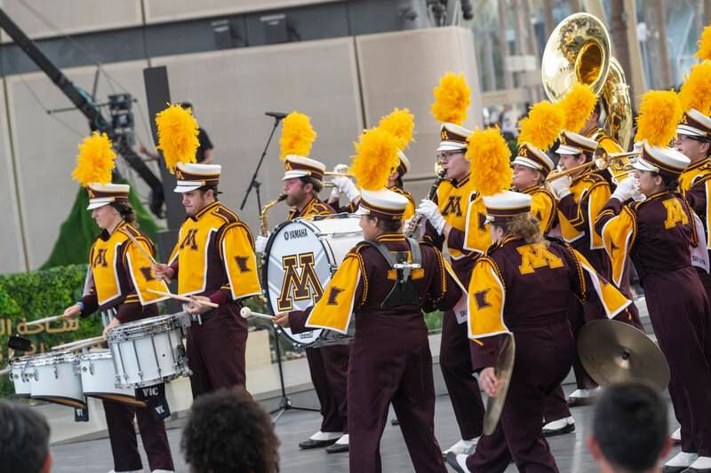 A performance by the University of Minnesota marching band was the highlight of the US 'national day' celebrations at Expo 2020 Dubai on Sunday. All photos: Antonie Robertson / The National