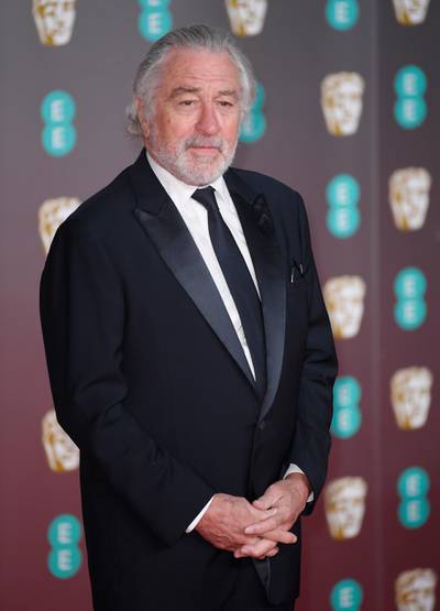 Robert De Niro arrives at the 2020 EE British Academy Film Awards at London's Royal Albert Hall on Sunday, February 2. Reuters