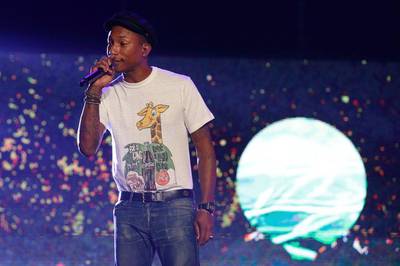Pharrell Williams performs at the Singapore Grand Prix after-race concert on September 18, 2015 in Singapore.  Suhaimi Abdullah / Getty Images