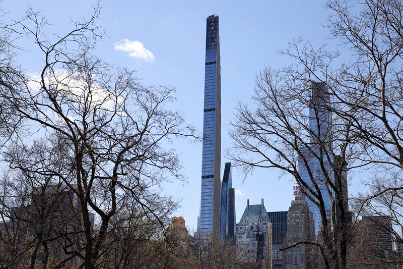 With a height-to-width ratio of 24:1, Steinway Tower is world's skinniest skyscraper. Getty Images
