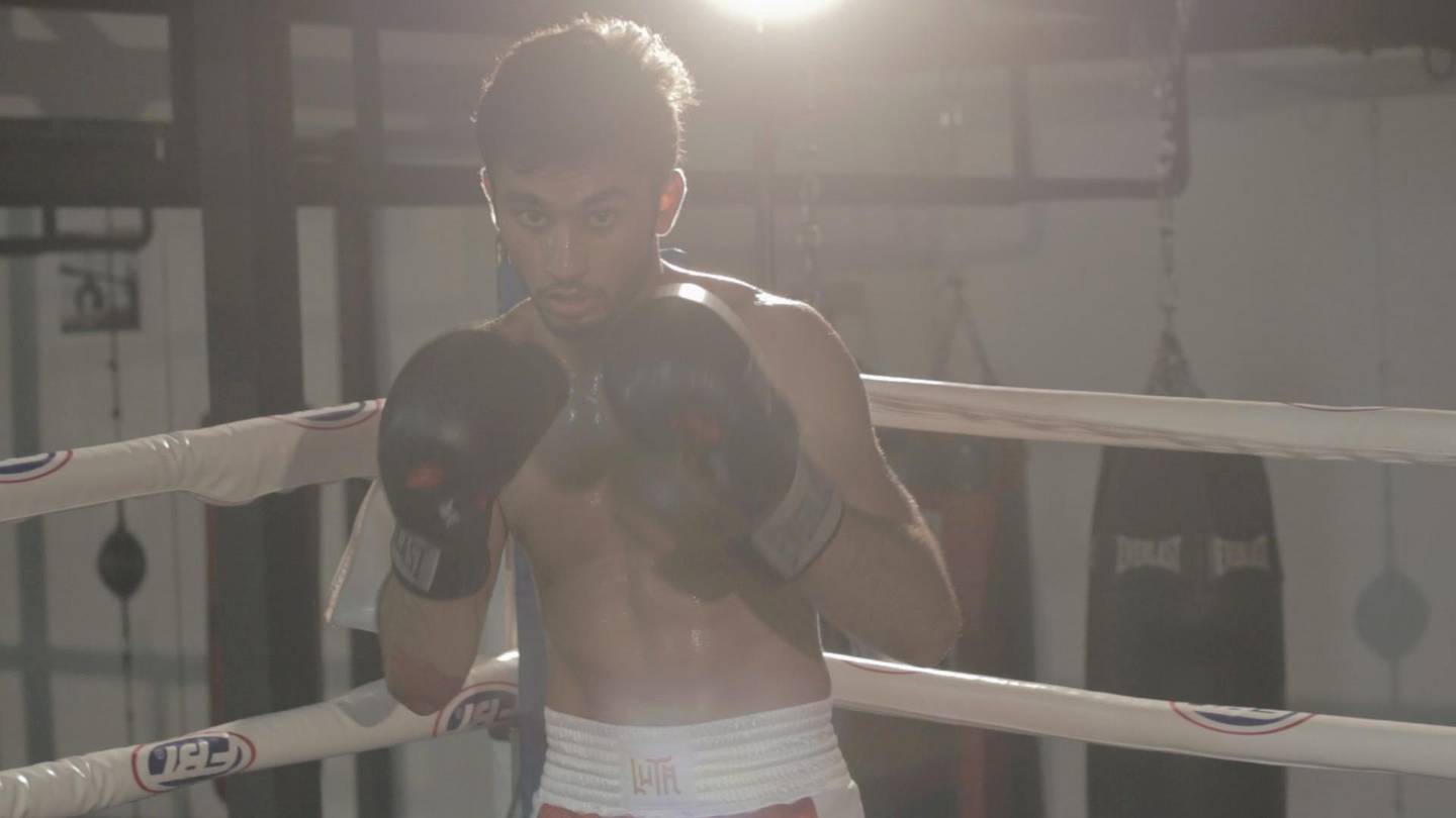 A handout movie still of "Marwan the Boxer (UAE)" by Hassan Kiyany (Courtesy: ADFF)