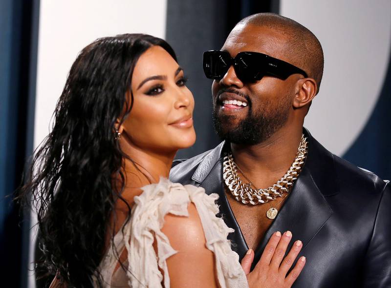 Kim Kardashian West and Kanye West attend the 'Vanity Fair' Oscar party in Beverly Hills during the 92nd Academy Awards in Los Angeles. The couple announced their divorce this year. Reuters