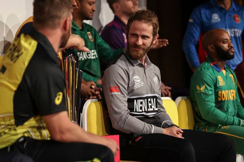 Kane Williamson of New Zealand at the launch of the T20 World Cup in Melbourne. Getty
