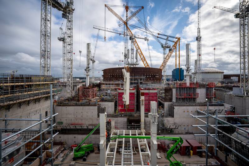 Traditional nuclear power plants such as Hinkley Point C, under construction in Britain, take many years to build. PA 